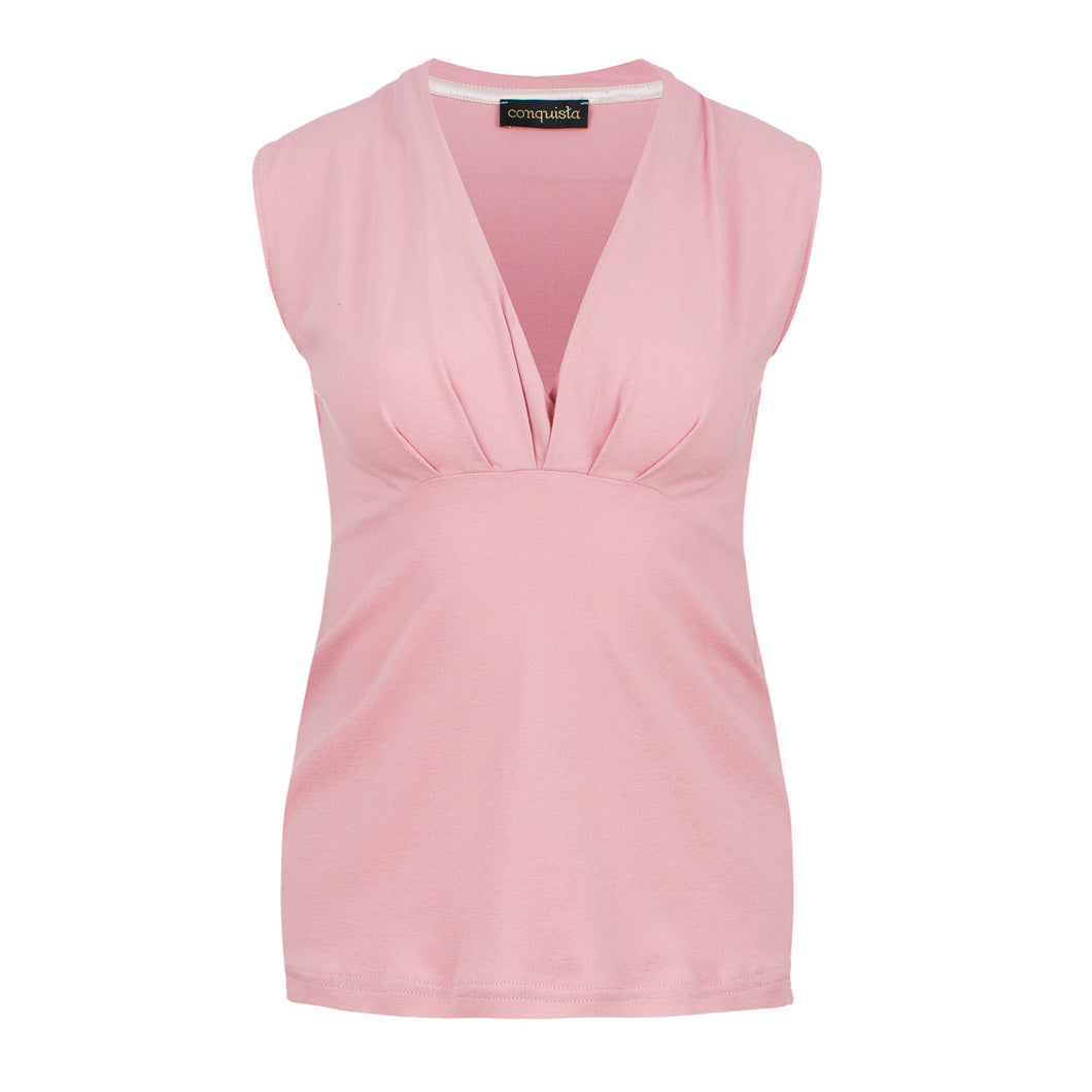 Pink Jersey Top in Micromodal with Elastane