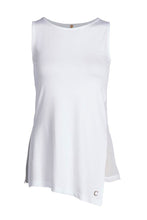 Load image into Gallery viewer, Asymmetric Sleeveless Top in White