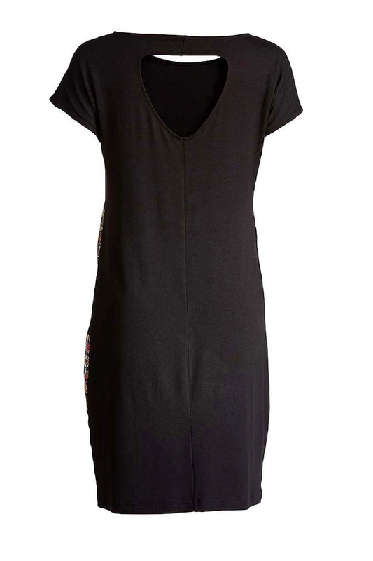 Straight Dress with Print Detail