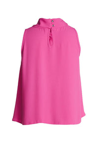 Sleeveless Top with Pleat Detail