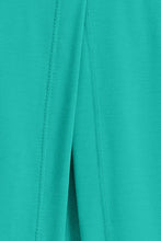 Load image into Gallery viewer, Women&#39;s Teal Layered Asymmetrical Top in Viscose-Polyester-Elastane Jersey Blend
