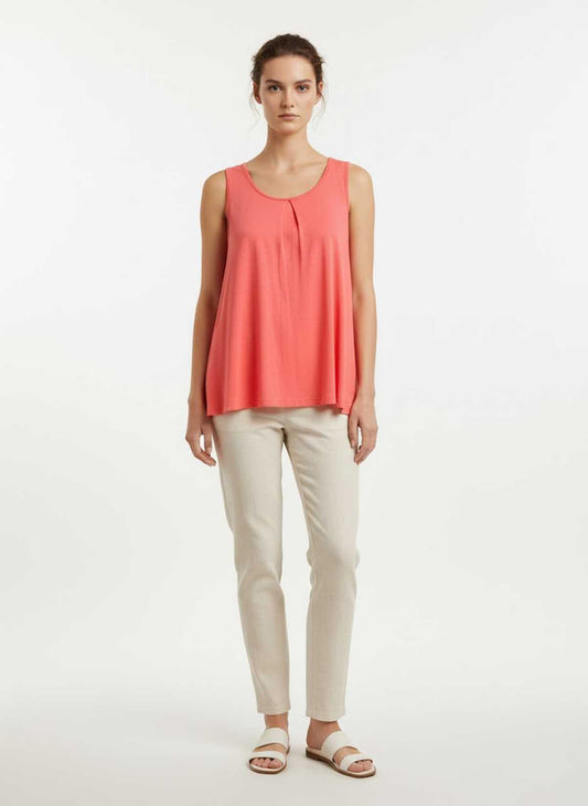 Sleeveless Tie-Neck Relaxed Top