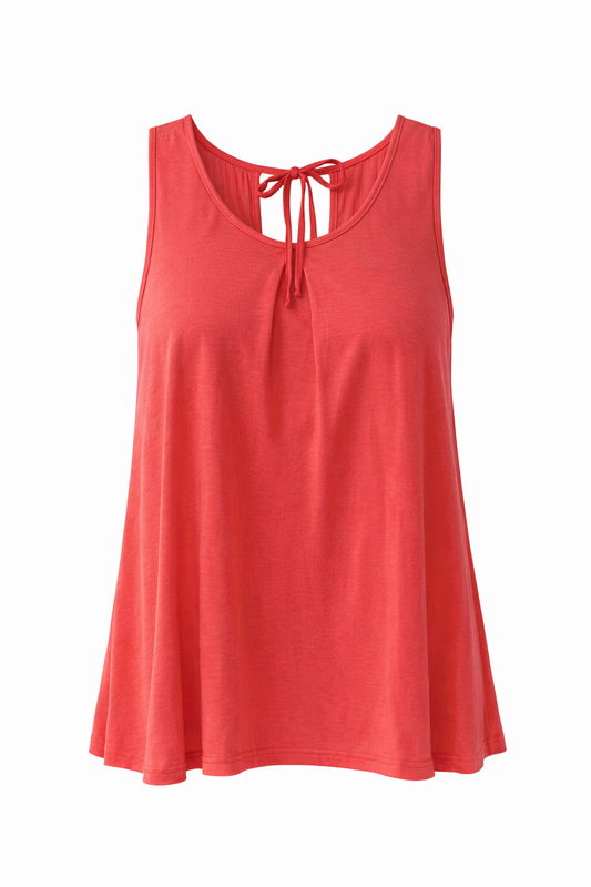 Sleeveless Tie-Neck Relaxed Top
