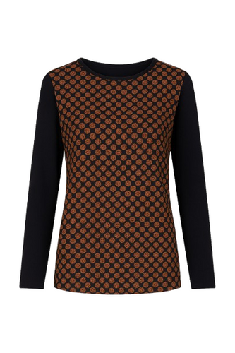 Silk Detail Long Sleeve Top