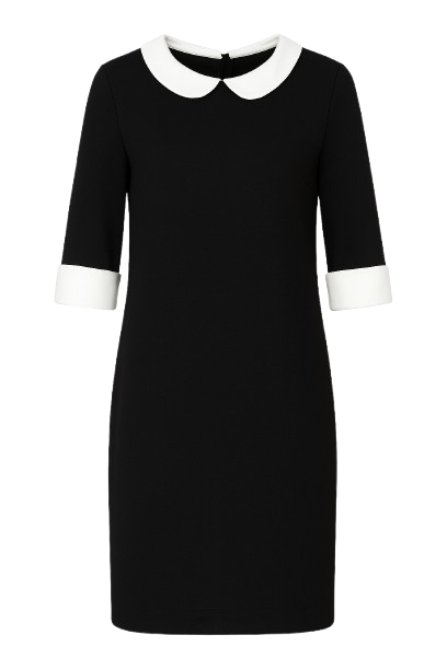 Straight Dress with Contrast Details