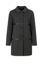 Load image into Gallery viewer, Coat with Leather Look Detail