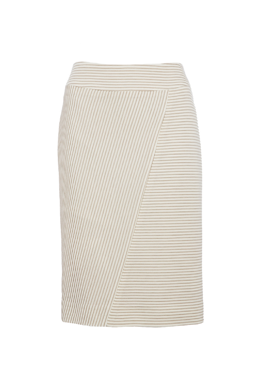 Cream Pencil Skirt
