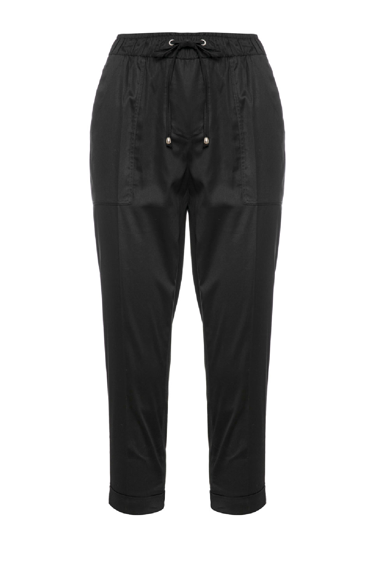 Tie Detail Trousers in Black