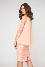 Load image into Gallery viewer, Chic Apricot Draped Neckline Sleeveless Blouse