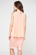 Load image into Gallery viewer, Chic Apricot Draped Neckline Sleeveless Blouse