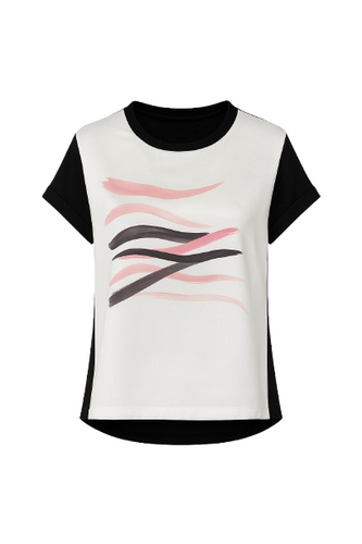 Cap Sleeve Print Top by Conquista Fashion