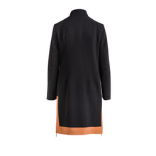 Load image into Gallery viewer, Black Coat with Camel Detail
