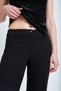 Classic Straight Trousers Black