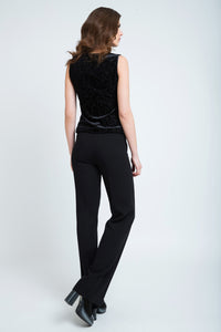 Classic Straight Trousers Black