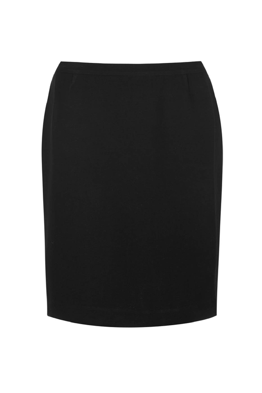 Winter Pencil Skirt Black Woven Lined
