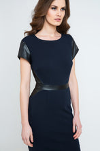 Load image into Gallery viewer, Pleather Detail Dress