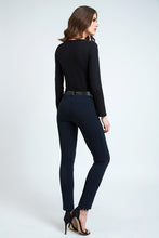 Load image into Gallery viewer, Mid Rise Pleather Detail Jeggings