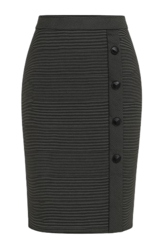 Elegant Stripes Sheath Pencil Skirt