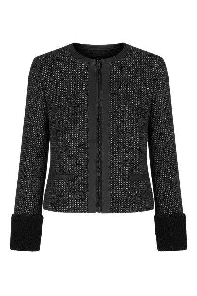 Zip Jacket With Cuff & Hem Detail