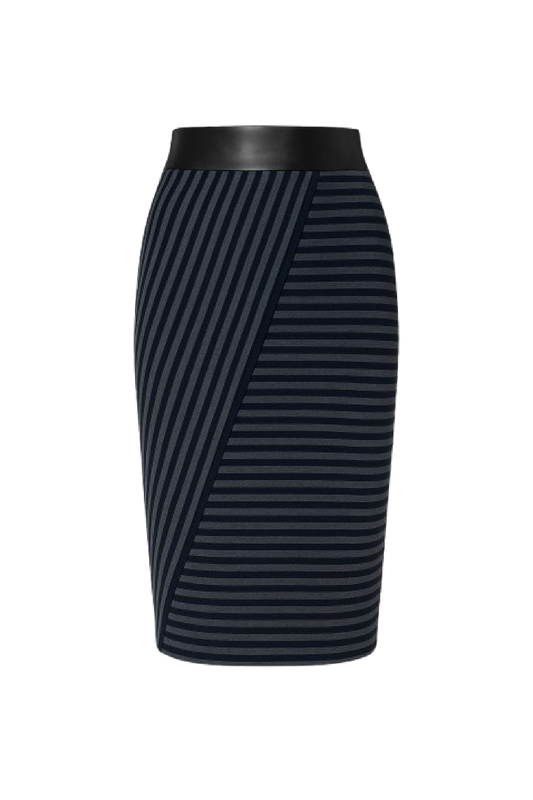 Midi Pencil Skirt Stripped