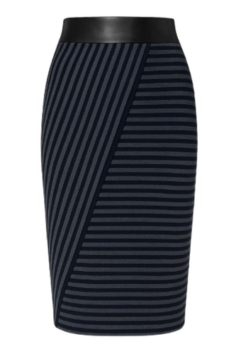 Midi Pencil Skirt Stripped