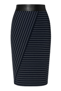 Midi Pencil Skirt Stripped