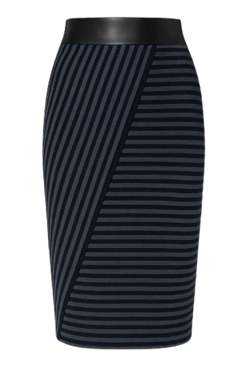 Midi Pencil Skirt Stripped
