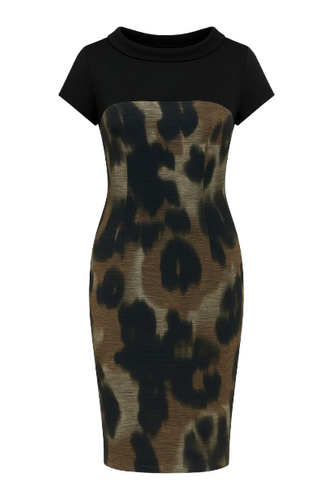 Abstract Print Straight Dress