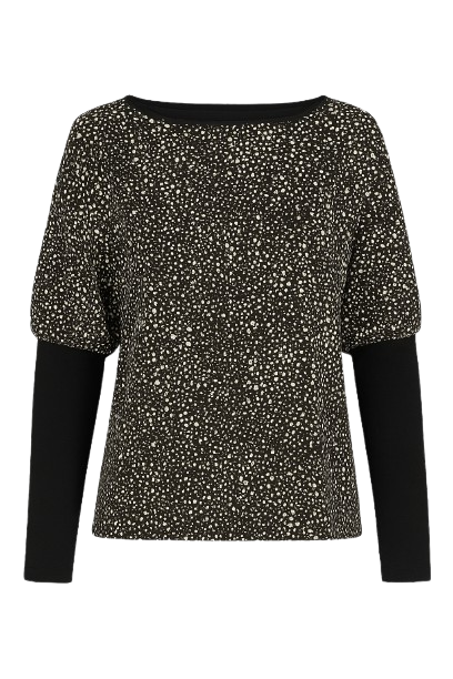 Sleeve Detail Print Top