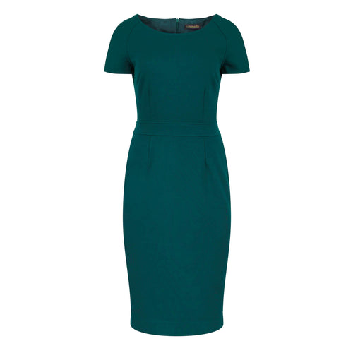 Fitted Emerald Cap Sleeve Dress Conquista Fashion