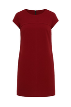 Load image into Gallery viewer, Burgundy Sack Dress with Cap Sleeves