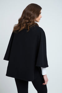 Black Poncho Style Coat
