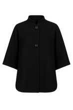 Load image into Gallery viewer, Black Poncho Style Coat