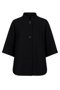 Black Poncho Style Coat