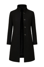 Load image into Gallery viewer, Black Coat with Button Detail