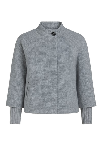 Button Detail Jacket with Elasticated Cuffs