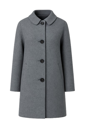 Oversized Drop Shoulder Grey Coat