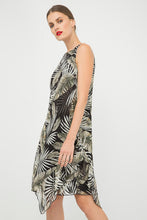 Load image into Gallery viewer, Sleeveless Print Chiffon Dress with Frill Detail