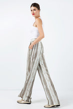 Load image into Gallery viewer, Women&#39;s Bohemian Striped Viscose Crepe Wide-Leg Pants