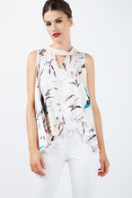 Load image into Gallery viewer, Sleeveless Print Satin Top