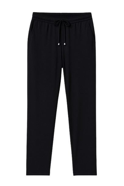 Long Jersey Pants with Tie Detail