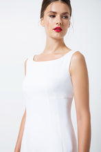 Load image into Gallery viewer, White Sleeveless Empire Line Dress