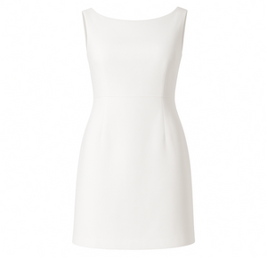 White Sleeveless Empire Line Dress