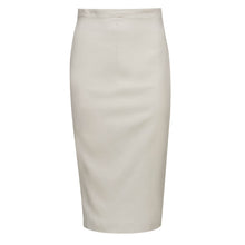 Load image into Gallery viewer, Sophisticated Ivory Gabardine Pencil Skirt with Cotton Blend