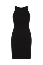 Load image into Gallery viewer, Black Sleeveless dress with Contrast Detail
