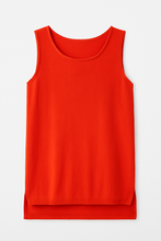 Load image into Gallery viewer, Sleeveless Knit Top with Uneven Hemline