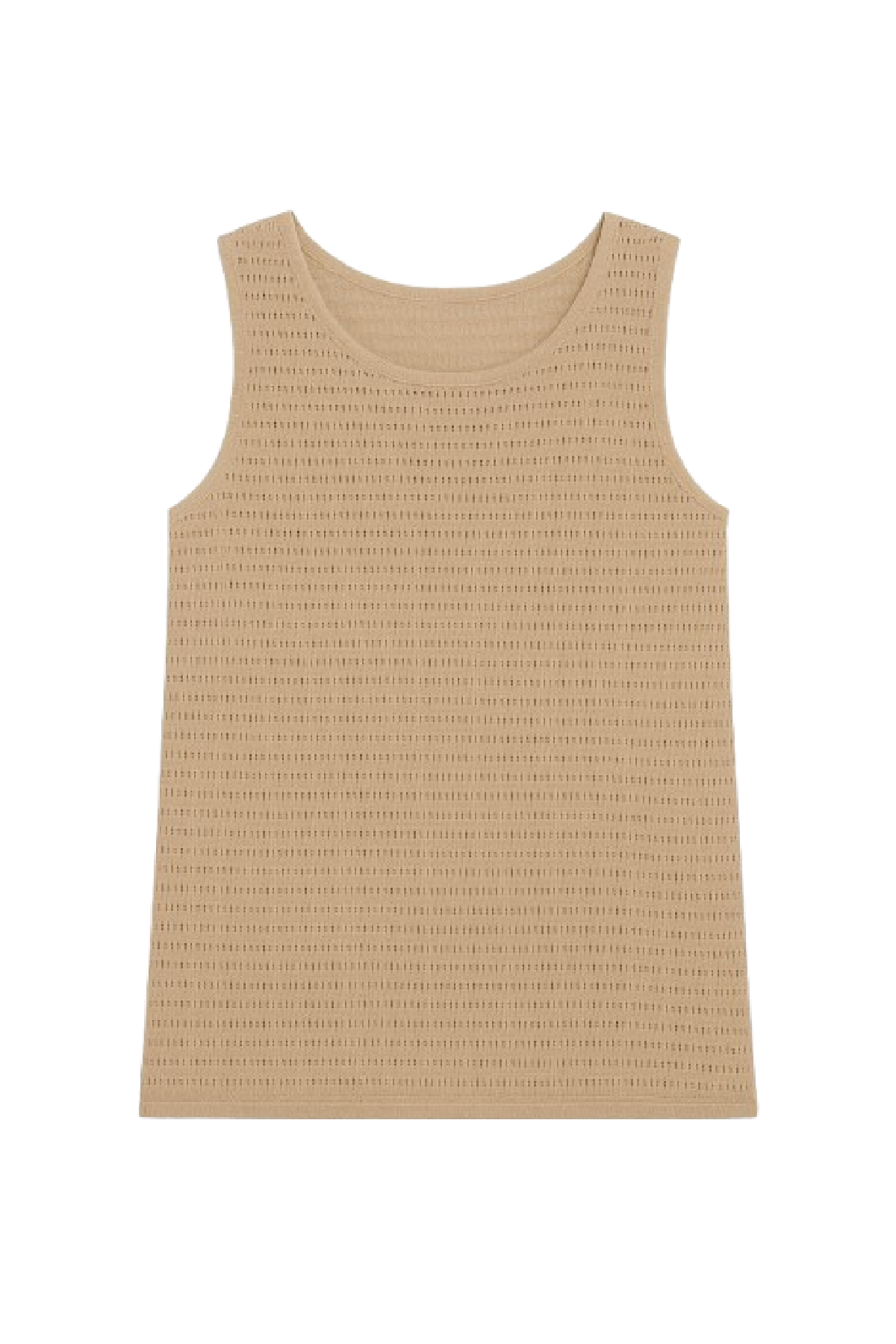 Conquista Μπλούζα Αμάνικη Casual Πλεκτή Μονόχρωμη Μπέζ C181-218-51