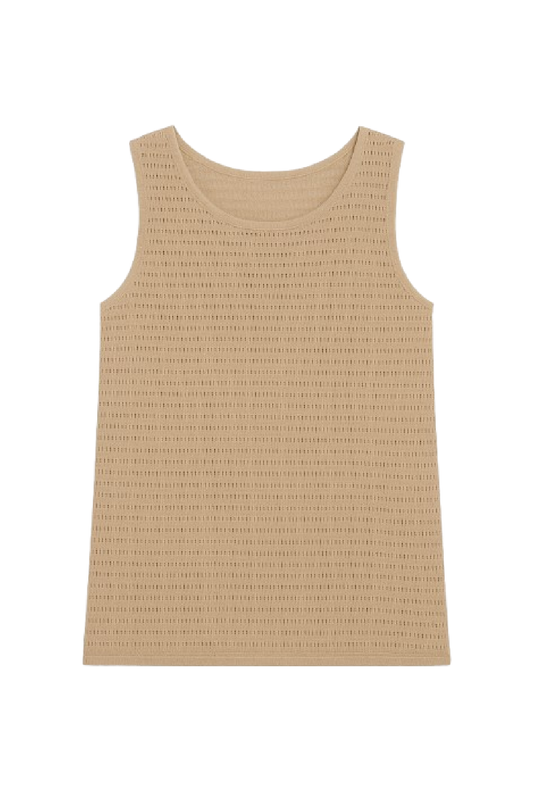 Sleeveless Keyhole Knit Top