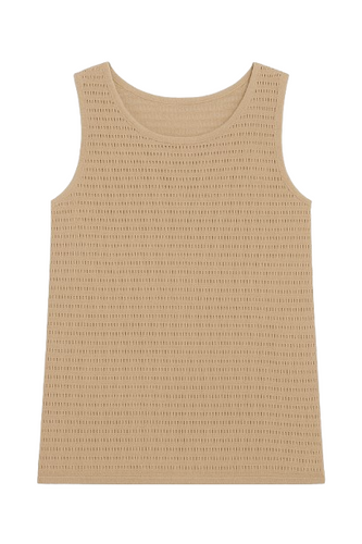 Sleeveless Keyhole Knit Top