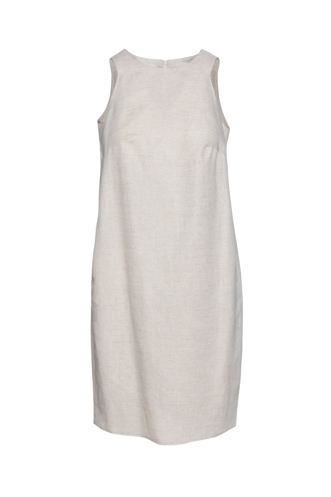 Linen Sand Sleeveless Sack Dress